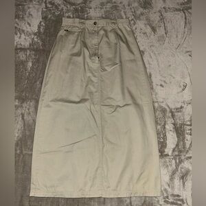 Woolrich British Tan Maxi Skirt with Pocket Womens Size 8